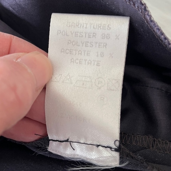 TARA JARMON Pantalon Paroli Grey Trousers Patterned Waistband Business Office - Picture 9 of 16